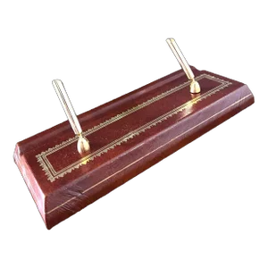 1970s Italian Leather Scully & Scully Double Pen Holder