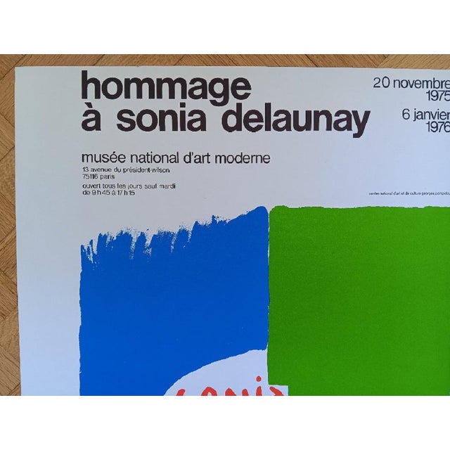 Sonia Delaunay, Original Exhibition Poster: Homage to Sonia Delaunay, Paris, 1975, Print For Sale - Image 4 of 10