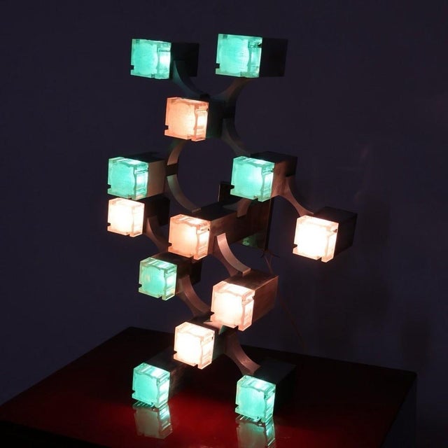 1970s Cubic 13-Light Suspension Lamp from Sciolari, 1970s For Sale - Image 5 of 18