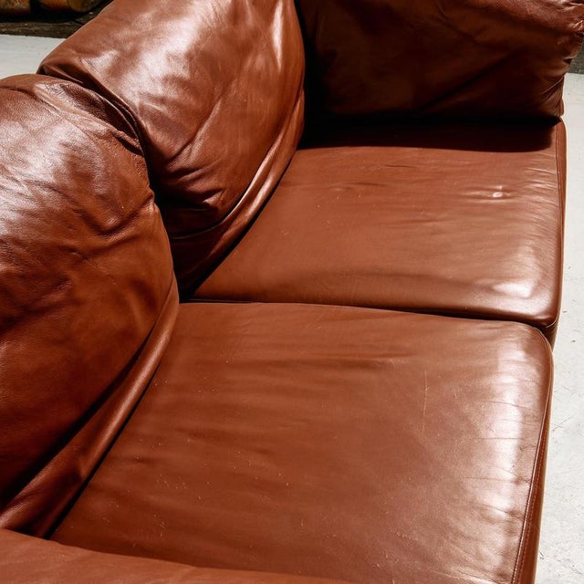Danish Leather Sofa by Mogens Hansen, 1970s For Sale - Image 11 of 14
