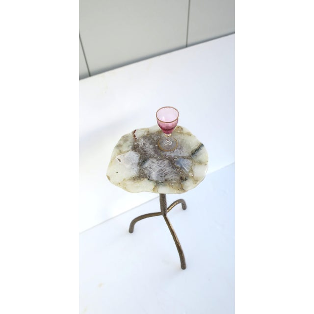 Early 21st Century Agate Side Drinks Table Organic Modern Style For Sale - Image 5 of 9