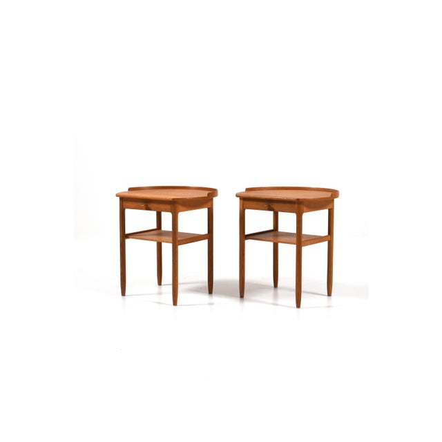 Oak Night Stands by Sven Engström and Gunnar Myrstrand for Bodafors, 1960s, Set of 2 For Sale - Image 18 of 18