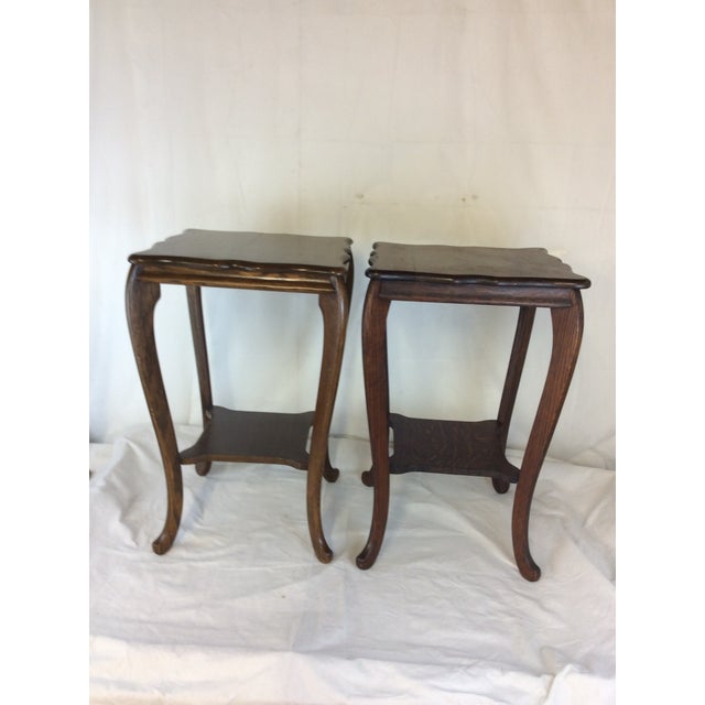 Antique French Style Oak Side Table a Pair Chairish