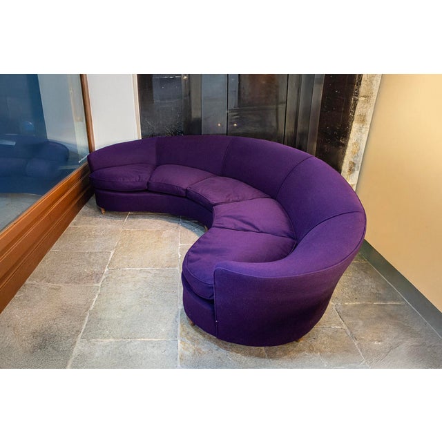 Vintage Italian Curved Sofa, 1950s For Sale - Image 6 of 6