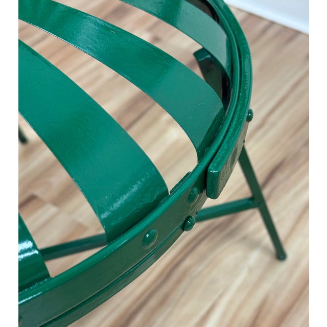 Antique Green Francois Carre Sunburst Garden Chairs, Pair For Sale - Image 12 of 15