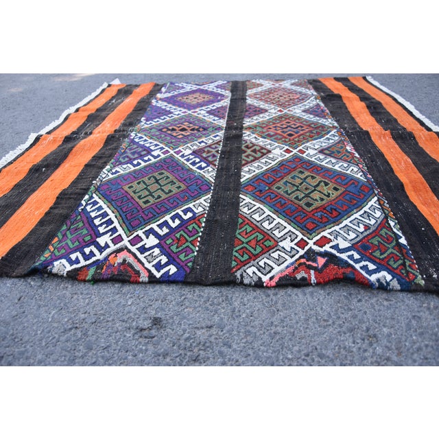 1970s Tribal Hand Knotted Cecim Kilim For Sale In Sacramento - Image 6 of 11