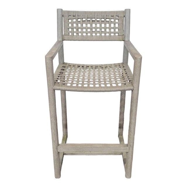 Restoration Hardware Bondi Teak Counter Stool For Sale