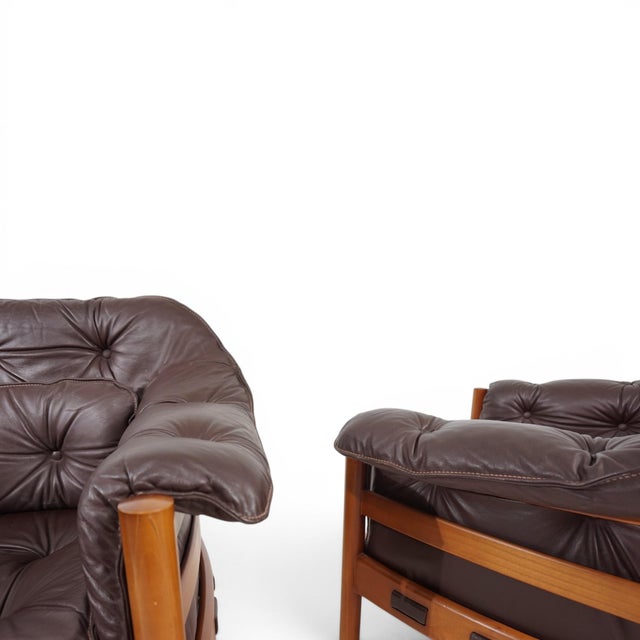 Leather Lounge Sessel by Sven Ellekaer for Coja, 1960, Set of 2 For Sale - Image 10 of 13