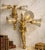Neoclassical Vintage Neoclassical Gilt Brass Figural Three-Light Wall Sconces - a Pair For Sale - Image 3 of 12