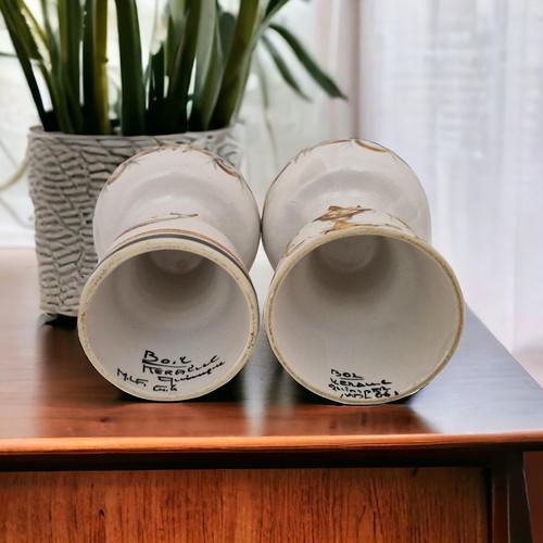 Ceramic Pillar Candle Holders from Keraluc Quimper, 1960s, Set of 2 For Sale - Image 10 of 11