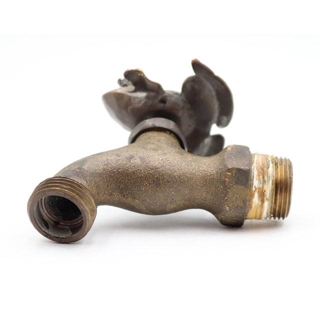 Vintage Style Frog Brass Garden Water Spigot For Sale - Image 4 of 4