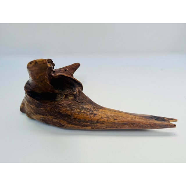 Wood Vintage Organic Driftwood Root Sculpture Bird Form Wood Art For Sale - Image 7 of 9