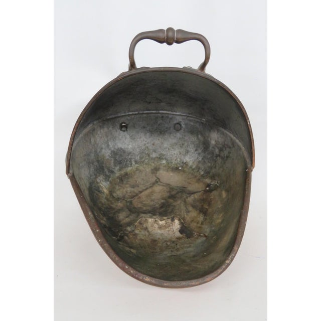 Early 20th Century Fireside Copper Helmet Coal Bucket Flared Scuttle With Carrying Handles 5126b For Sale - Image 5 of 17