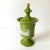 Mid-Century Modern Italian Florentine Moss Green and Gold Petite Lidded Round Jar Urn, 1960s For Sale - Image 3 of 11