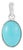 Vibrant Oval 4.7 Ct Natural Turquoise Bezel Set 925 Silver Pendant for Her For Sale