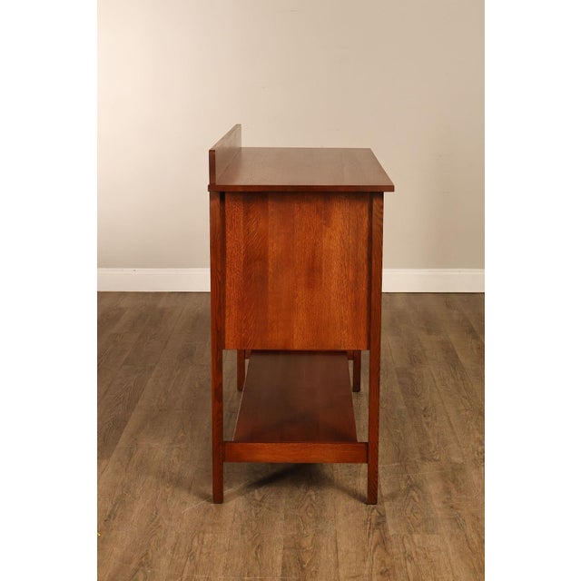 STICKLEY MISSION COLLECTION HARVEY ELLIS OAK SIDEBOARD For Sale - Image 17 of 18