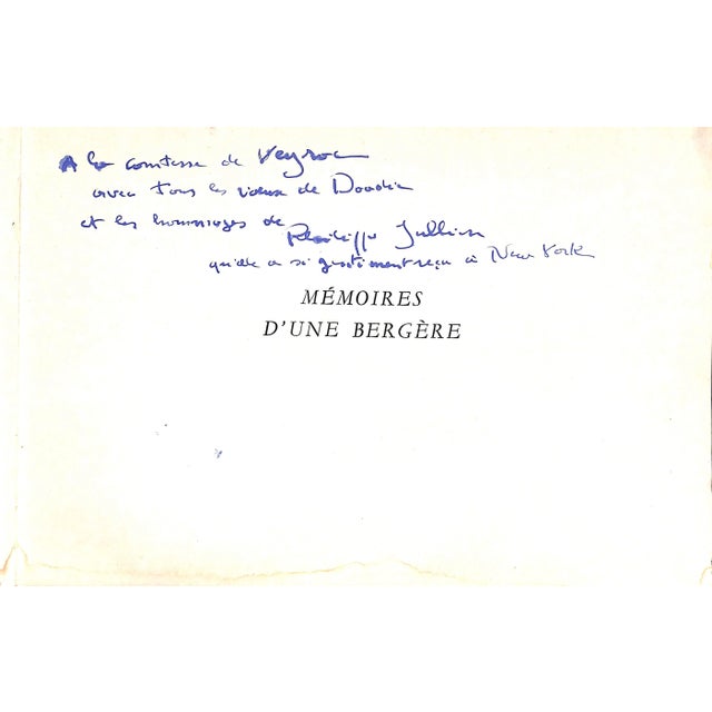 French "Memoires d'Une Bergere" Book 1959 Jullian Philippe (Inscribed) For Sale - Image 3 of 11