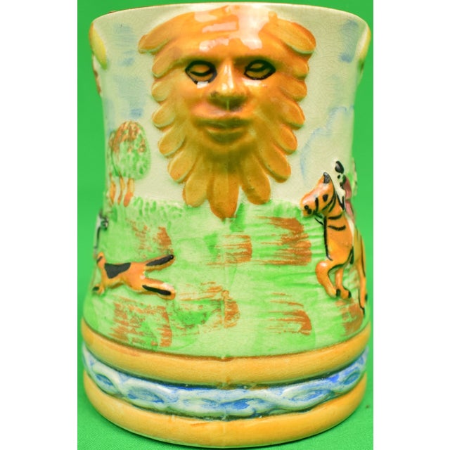 Traditional Mid 20th Century Arthur Wood English China Mug W/ Fox-Hunt Relief For Sale - Image 3 of 5