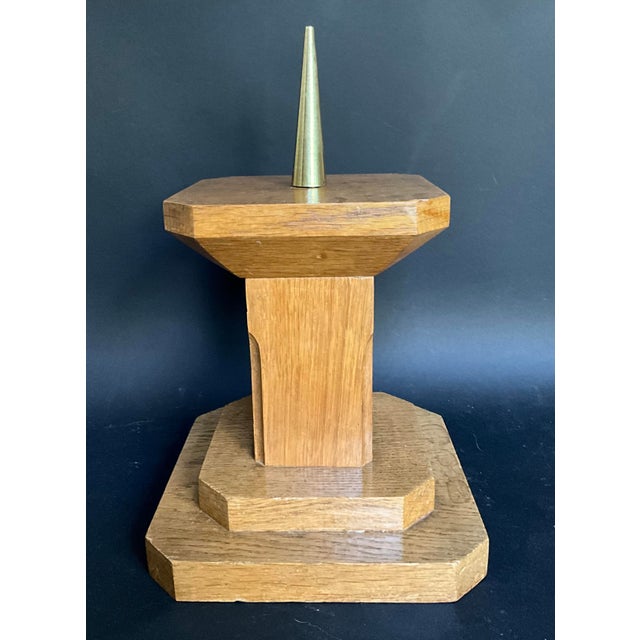Vintage French Oak Candleholders, 1940s, Set of 4 For Sale - Image 4 of 8