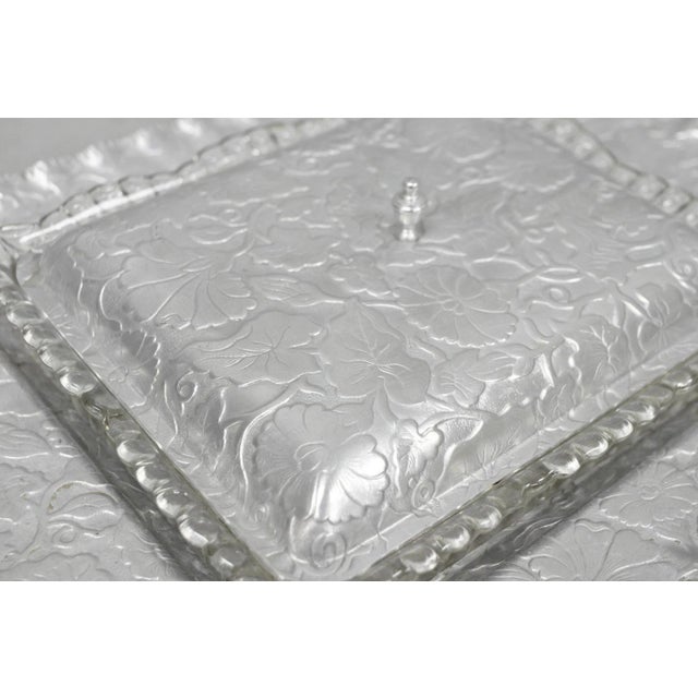 Vintage Art Deco Nouveau Hammered Aluminum Vegetable Relish Serving Platter Tray For Sale - Image 13 of 17