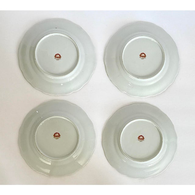 Mid 40th Century Royal Sealy “Pompadour Rose” Plates – 7½” - Set of 10 For Sale - Image 9 of 10