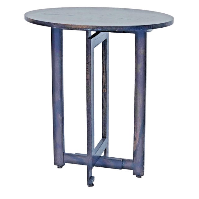 Vintage McGuire Dark Oak Mission Style Gateleg Folding Table, Signed 1964 For Sale - Image 13 of 17