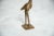 African Large Fishing Bird Triple Horn and no Fish Vintage African Bronze Sculpture For Sale - Image 3 of 9