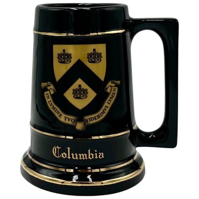 Vintage Columbia University Black Ceramic Mug Stein For Sale In Washington DC - Image 6 of 9