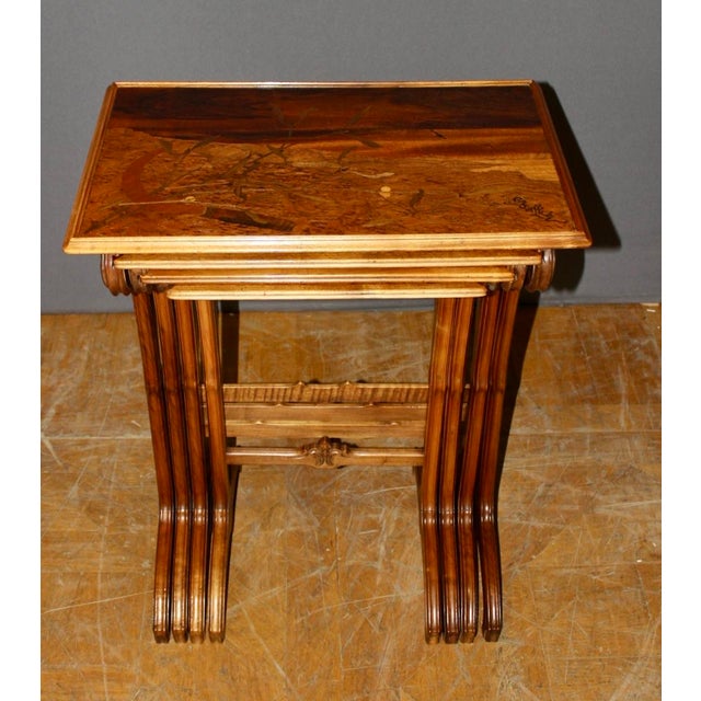 Nesting Tables by Emile Gallé, 1890s, Set of 4 For Sale - Image 17 of 17