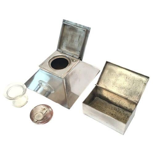 Early 20th Century Antique Art Deco Silver Cameo Desk Set For Sale - Image 5 of 9