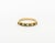 Contemporary Modernist Emerald and Diamond 14k Yellow Gold Band Ring For Sale - Image 3 of 8