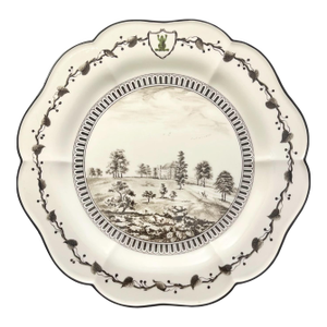 1990s Wedgwood “Frog Service (Sheppards Lodge)” Porcelain Dessert or Pie Plate
