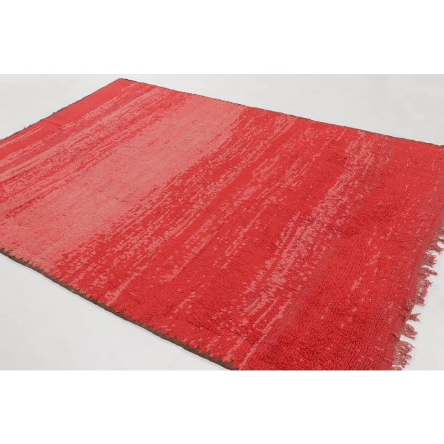 This vintage 6x9 mid-century tribal pile rug is a spectacular new addition to Rug & Kilim’s Moroccan curations. Hand-...