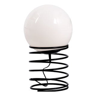 Large Pop Art Glass Globe Spring Table Lamp from Woja Lighting, 1970s For Sale