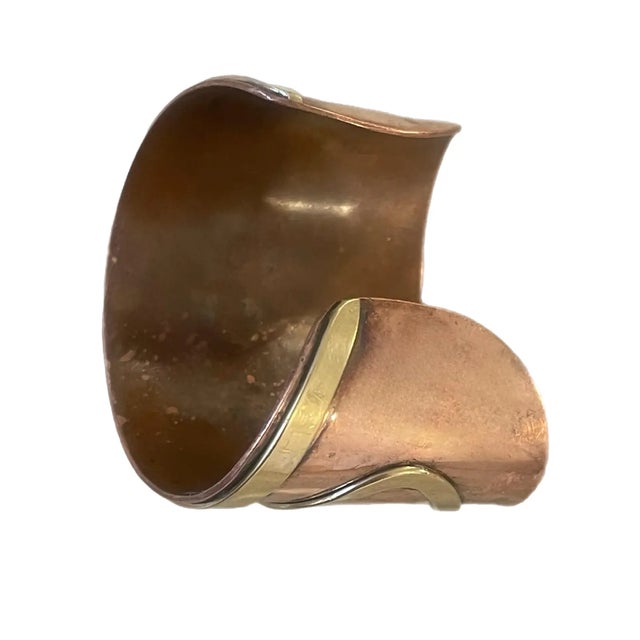 Boho Chic Copper and Brass Cuff For Sale In New York - Image 6 of 6