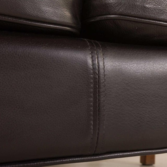 Danish Black Aniline Leather Sofa by Hurup, 1980s For Sale - Image 14 of 18