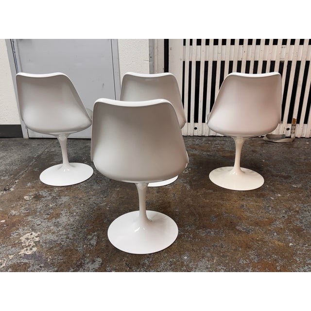 2020s Eero Saarinen for Knoll Tulip Armless Swivel Chairs, Set of Four For Sale - Image 5 of 12