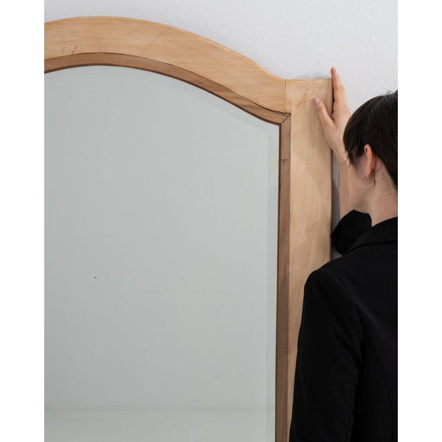 Antique White 19th Century France Antique White Wood Mirror For Sale - Image 8 of 8