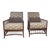 Pencil Rattan Chairs Schumacher Santa Monica Ikat Fabric For Sale