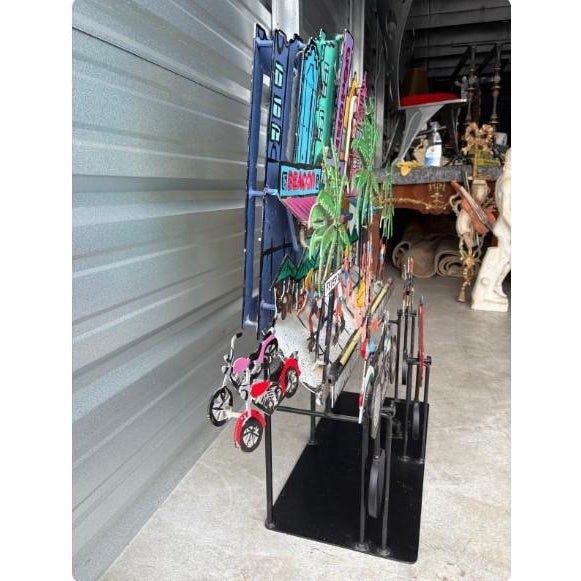 Art Deco 1st of 60 Art Deco Limited Edition “South Beach Kool” Metal Kinetic Sculpture by Fredrick Prescott For Sale - Image 3 of 8