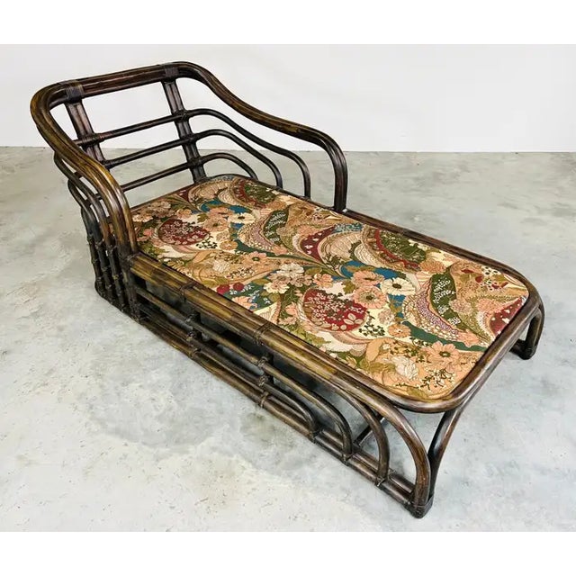 Bohemian Ficks Reed Style Sculptural Bamboo Chaise Lounge Chair Circa ...