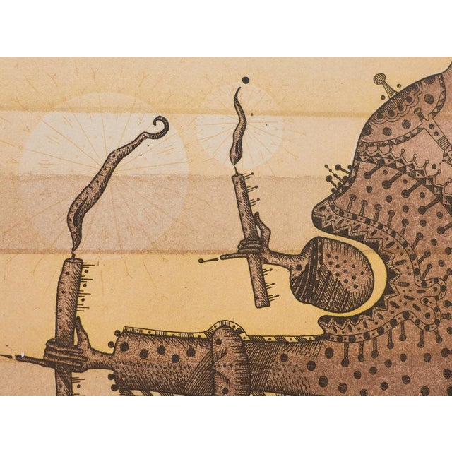 Joan Ponç Il Luminat, 1973 Original etching and aquatint of Joan Ponc (1927-1984) Signed and numbered in pencil by the...