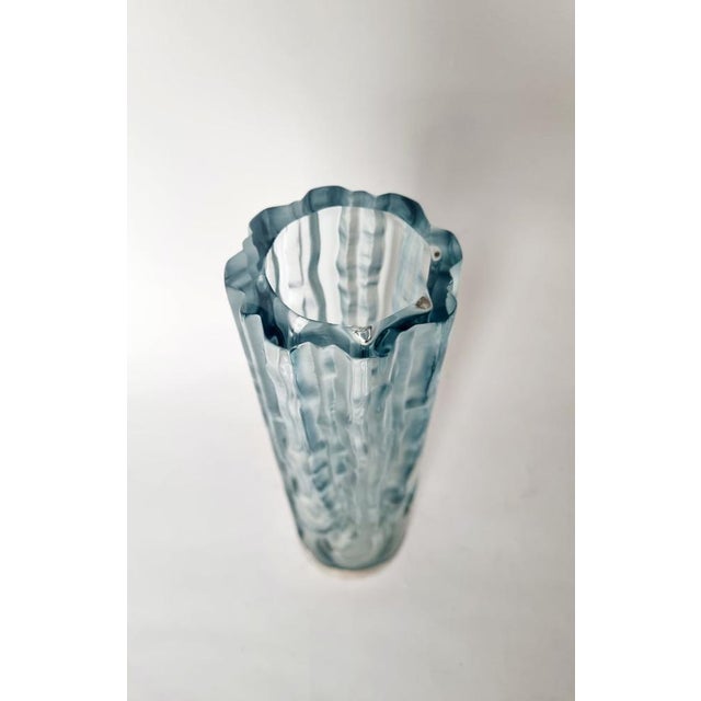 Art Deco Handmade Glass and Silver Vase by Claude Cully, 1920s For Sale - Image 12 of 14