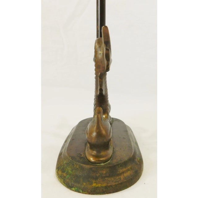 Antique Solid Brass/Bronze Figural Dolphin Scale Base Stand For Sale - Image 9 of 12