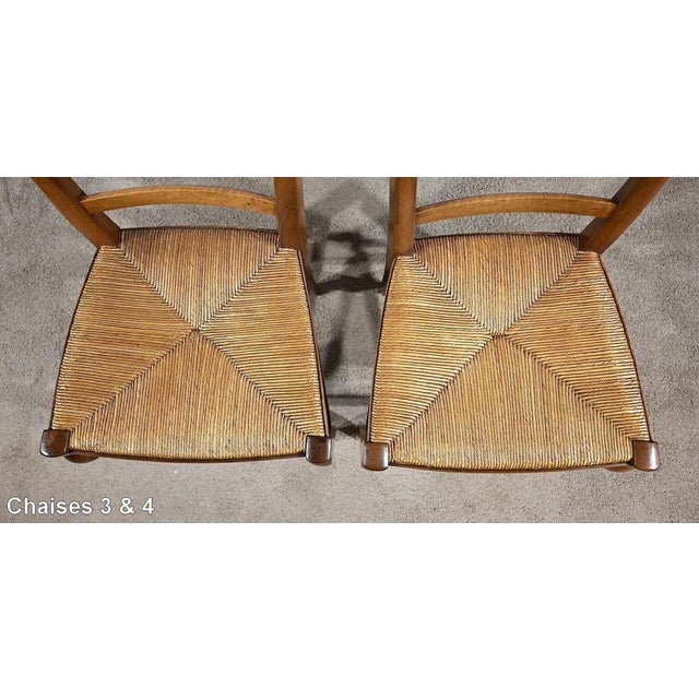 Wood Vintage Chairs in Walnut, Set of 4 For Sale - Image 7 of 18