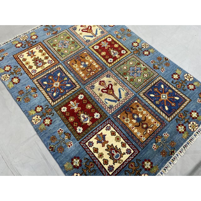 Blue Four Seasons Bakhtiari Design Wool Rug, 5' X 6'6" For Sale - Image 6 of 14