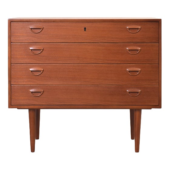 Teak Chest of Drawers by Kai Kristiansen for Feldballes Møbelfabrik, Denmark, 1960s For Sale