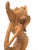 Vintage Modernist Figural Tropical Wood Carving Woman Prayer Offering Bali Circa.1950 For Sale - Image 9 of 10