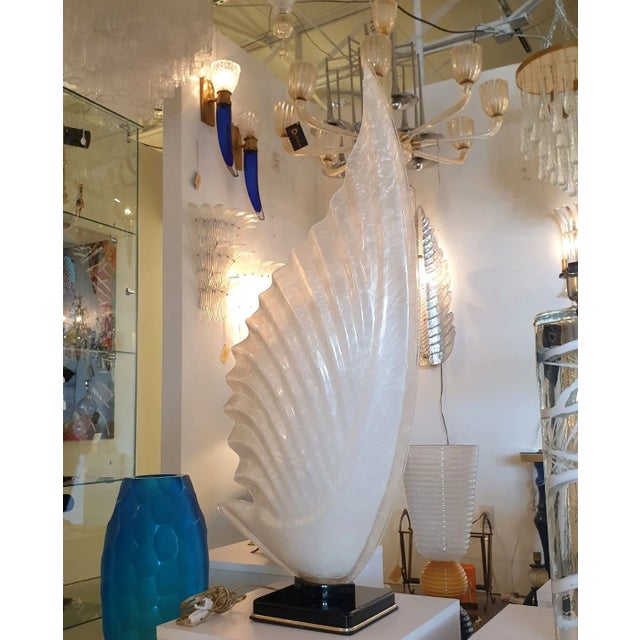 Mid-Century Modern Mid Century Large Shell Lamp Stamped Rougier For Sale - Image 3 of 12