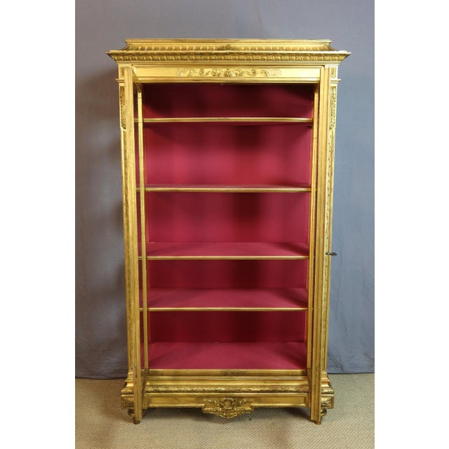 Gold 19th Century Giltwood Display Case For Sale - Image 8 of 10